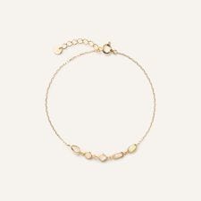 K10YG ジュエルモザイク ホワイトカラー ブレスレット