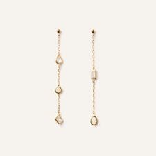 ヴイエー ヴァンドーム青山(va vendome aoyama)のK10YG ジュエルモザイク ホワイトカラー ピアス