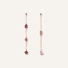 ヴイエー ヴァンドーム青山(va vendome aoyama)のK10PG ジュエルモザイク ピンクカラー ピアス