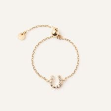 ヴイエー ヴァンドーム青山(va vendome aoyama)のK10YG ダイヤモンド チェーンリング