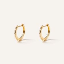 K18YG ダイヤモンド フープピアス