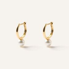 K18YG アコヤパール フープピアス