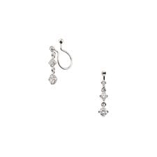 K10WG ダイヤモンド イヤリング