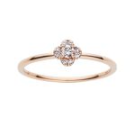 K18PG ダイヤモンド0.080CT フラワーモチーフリング | ヴイエー ヴァン 