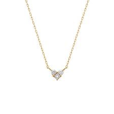 K18YG ダイヤモンド0.06ct  ハートネックレス