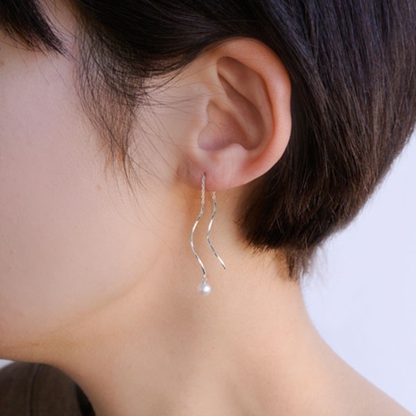 183.K14WG ピアス パール Pearl Earrings 8.0mm