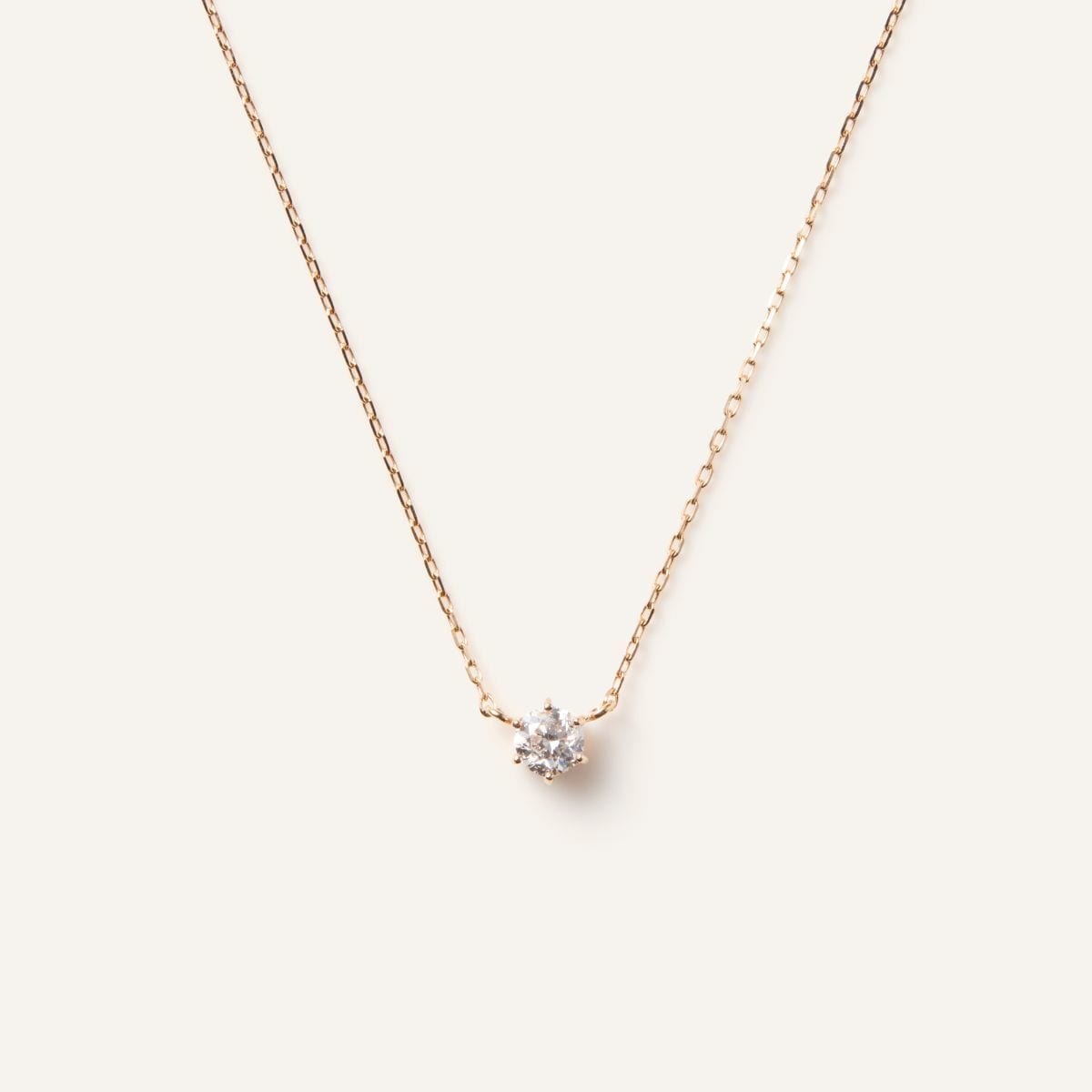 VI(ヴイアイ) K18PGダイヤモンド一石ネックレス(0.10ct) | ヴイエー