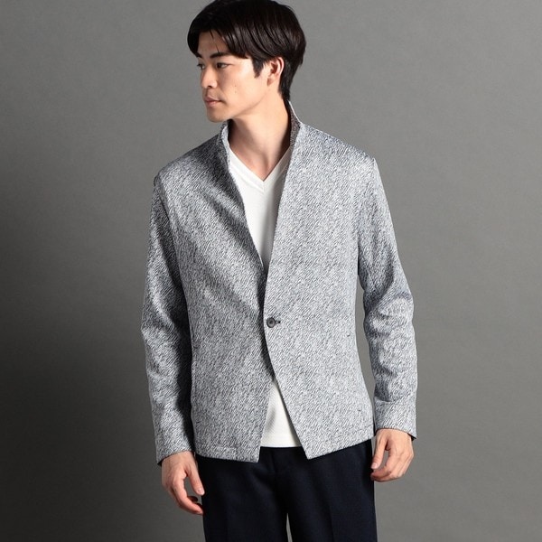 ハイダウェイ（HIDEAWAYS）/地柄プリントスタンドカラージャケット 地柄プリントスタンドカラージャケット | ハイダウェイ(HIDEAWAYS