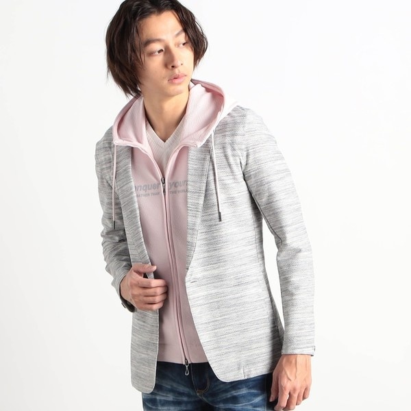 【kys】SHIPSシップス　ストレッチジャージーリラックスジャケット SHIPS： セットアップ対応 ストレッチ ジャージー