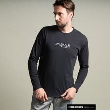 シルケットクルーネック長袖Ｔシャツ