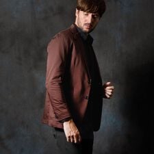 ハイダウェイ(HIDEAWAYS)のコットンストレッチサテンジャケット