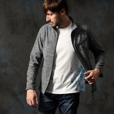 ハイダウェイ(HIDEAWAYS)のメランジダブルフェイスジップアップブルゾン