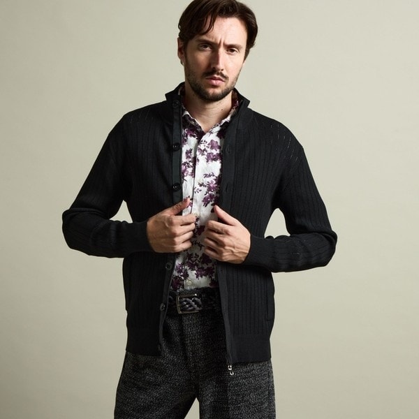 ニットベロア スタンドダウンブルゾン | ニコルクラブフォーメン