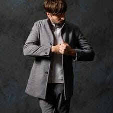 ハイダウェイ(HIDEAWAYS)のダブルフェイス　ミドル丈スタンドコート