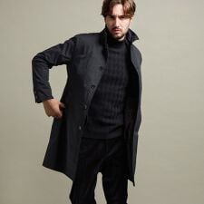 【HIDEAWAYS BLACK】ベストライナー付きステンカラーコート