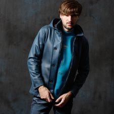 ハイダウェイ(HIDEAWAYS)のマイクロ起毛ポンチ　ムラプリントナポレオンブルゾン