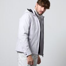 ハイダウェイ(HIDEAWAYS)のマイクロ起毛ポンチ　ワッシャープリント中綿ブルゾン