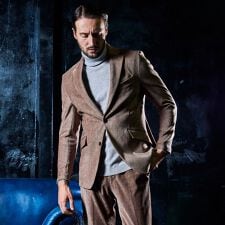 ハイダウェイ(HIDEAWAYS)の【HIDEAWAYS BLACK】ガムストレッチカルゼコールジャケット