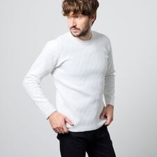 ハイダウェイ(HIDEAWAYS)の【WEB限定】バイアスダブルフェイス　クルーネックニット