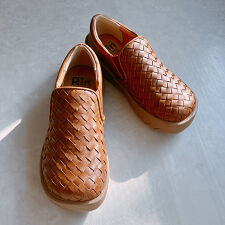 【26春夏新作】厚底 編み込み スリッポンシューズ