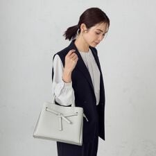 リボンあおりトートバッグ