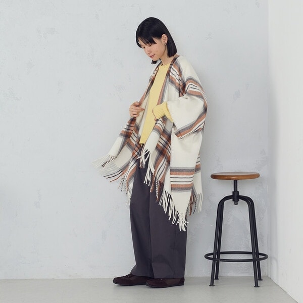 M-PREMIER COUTURE フード付きポンチョ M-PREMIER COUTURE フード付きポンチョ M-PREMIER COUTURE