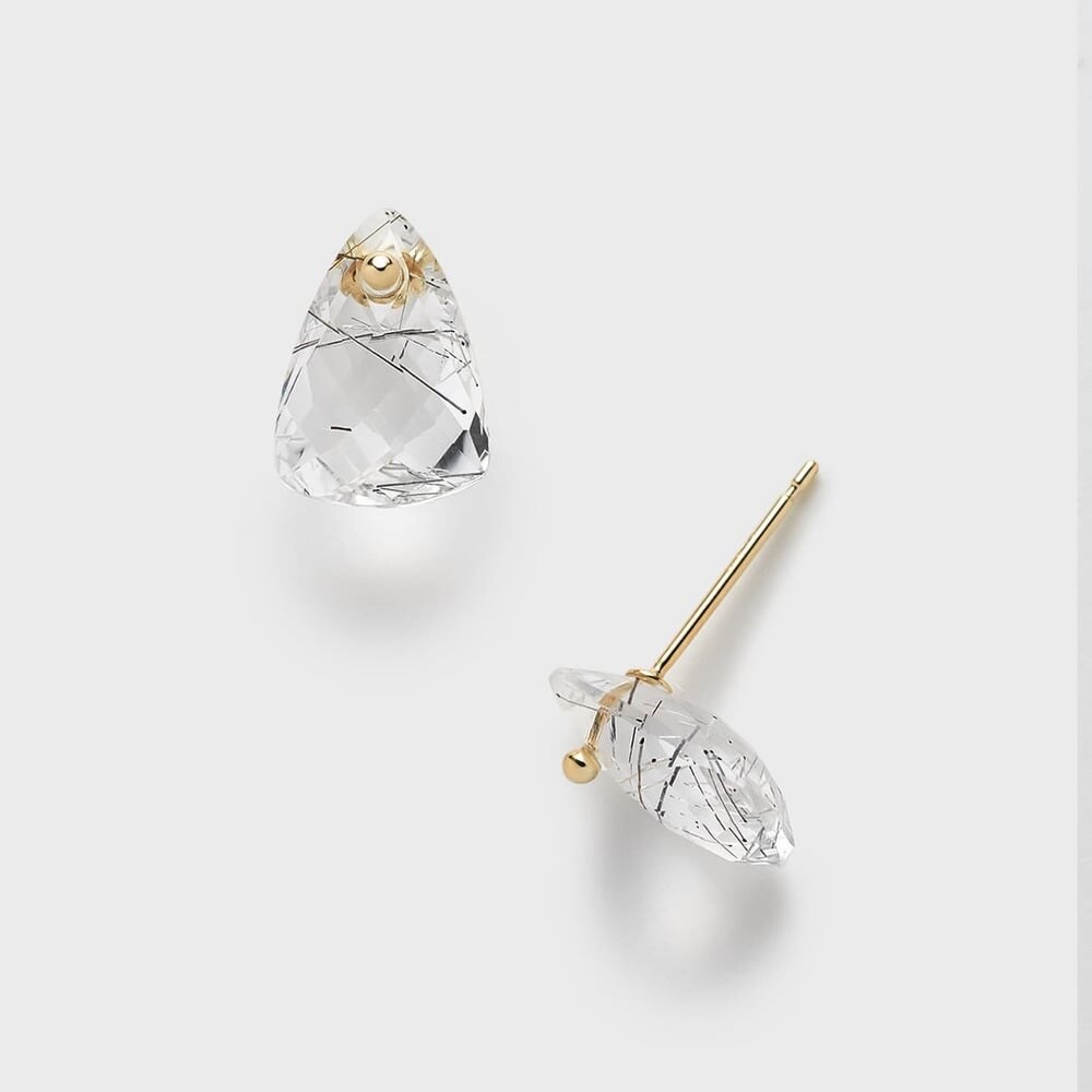 【ノジェス】トルマレイテッドクォーツピアス ノジェス】トルマレイテッドクォーツピアス アクセサリー