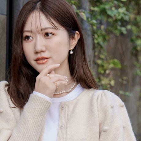 ゴールドパールピアス