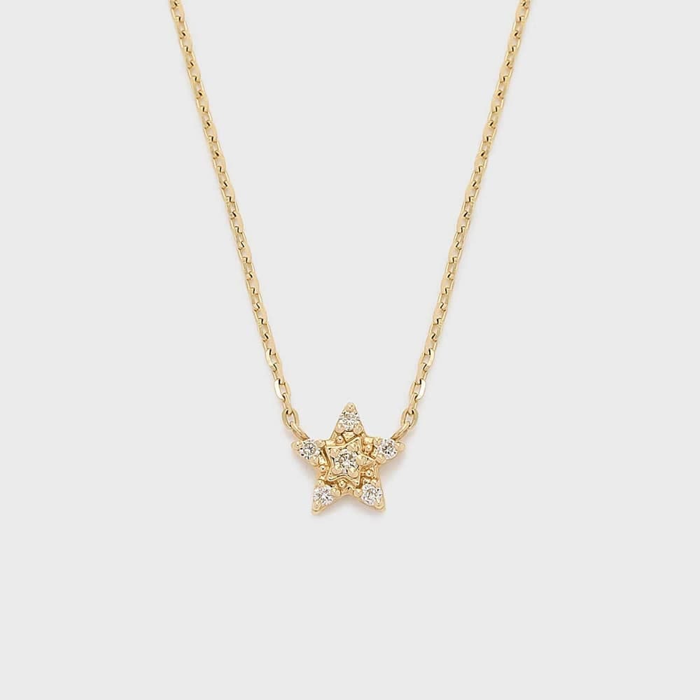 エステール K18PG ハートモチーフ ダイヤモンドネックレス D:0.12ct WEB限定】K18 ホワイトゴールド ダイヤモンド ネックレス（0.12