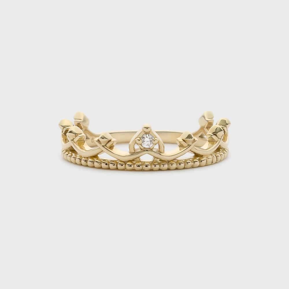 NOJESS】K10ハーフエタニティピンキーリング/0.04ct NOJESS】K10ハーフエタニティピンキーリング/0.04ct