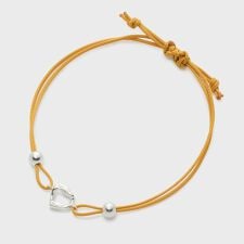 シルバーコードブレスレット（イエロー）