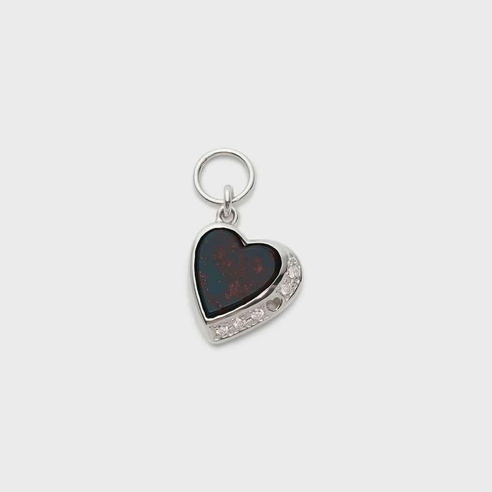 NOJESS　ノジェス　ハート&クロスチャームネックレス Tiny Motif】K10ダイヤモンドハートネックレス（0.03ct
