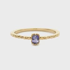 【Pocket Ring】ゴールドアイオライトリング