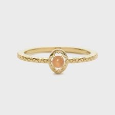 【Pocket Ring】ゴールドムーンストーンリング