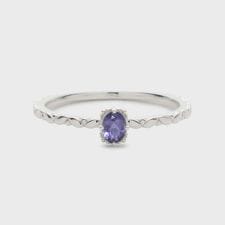 【Pocket Ring】シルバーアイオライトリング