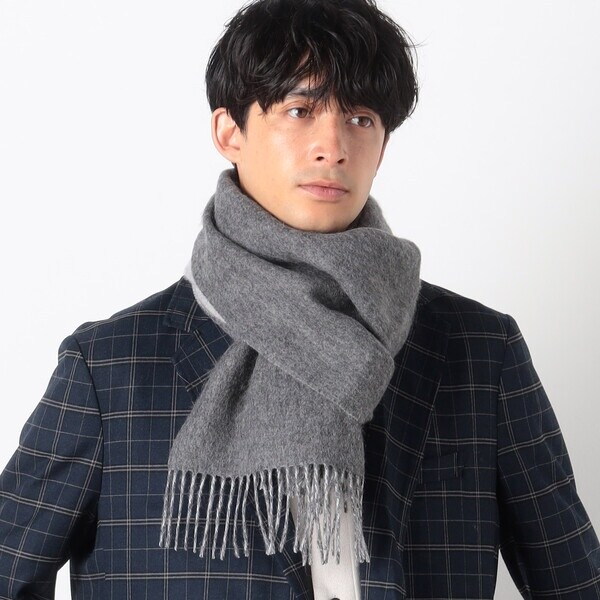 ラルフローレン パープルレーベル チョークストライプマフラー カシミア100% ラルフローレン パープルレーベル チョークストライプマフラー