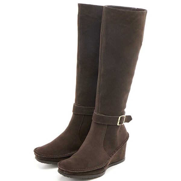 Hina Day Green ロングブーツ スクエアトゥレザーロングブーツ | ヒナ デイ グリーン(Hina Day