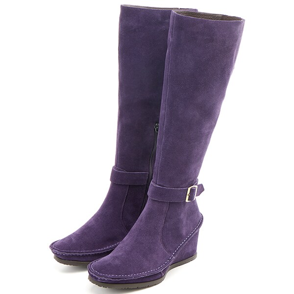 Hina Day Green ロングブーツ スクエアトゥレザーロングブーツ | ヒナ デイ グリーン(Hina Day