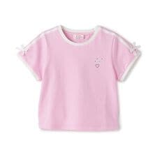 袖ラインリボン　半袖Tシャツ