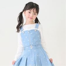 リボン刺繍ビスチェ＆長袖Tシャツセット