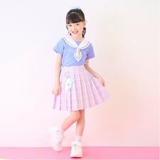 メゾピアノ(mezzo piano)のミニポーチつき　チェックプリーツスカパン