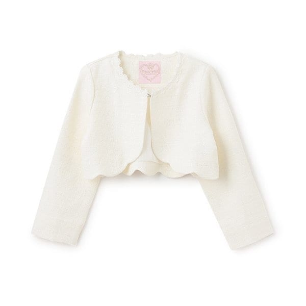 ファンシーツィード 裾スカラップジャケット | メゾピアノ(mezzo piano