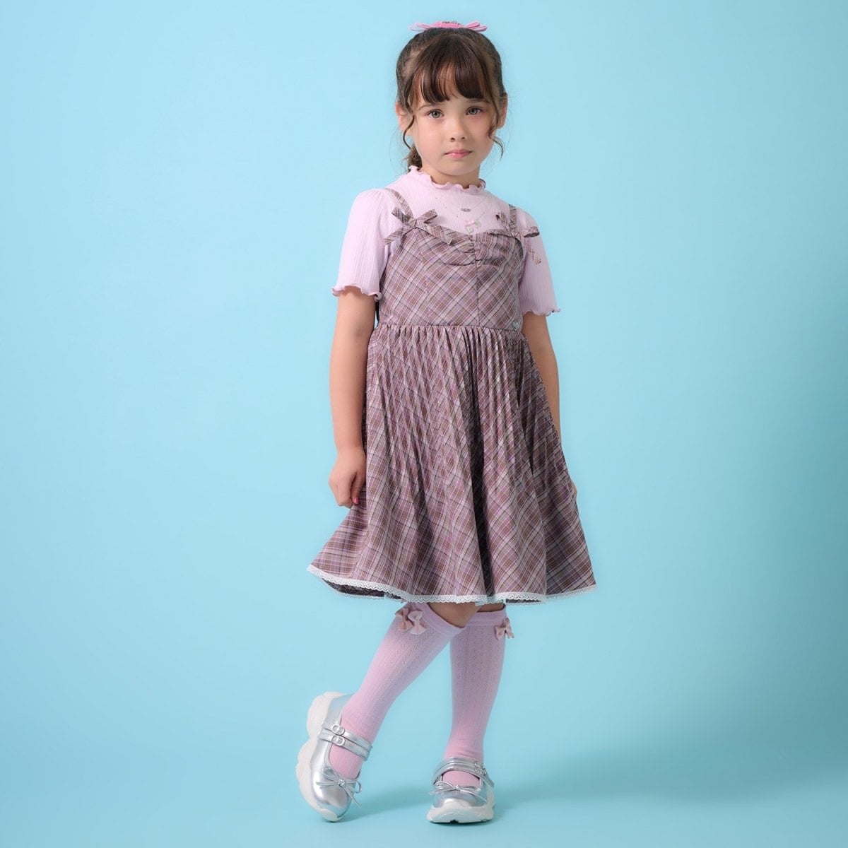 メゾピアノ　ボンボンショコラ　ワンピース ボンボンショコラ柄 ドッキングワンピース（その他） | mezzo