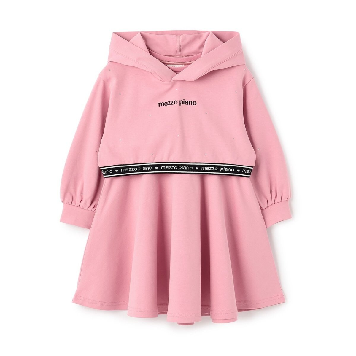 裏毛 ハートアップリケユニコーン刺しゅうフリルパーカー | メゾピアノ