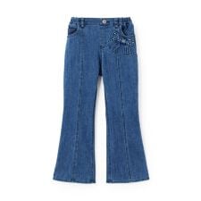 スタイルアップフレア　デニムロングパンツ