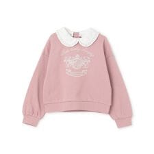 メゾピアノ(mezzo piano)の【人気商品再入荷】【直営店で取り扱い無し】カレッジ刺しゅう　衿つきトレーナー