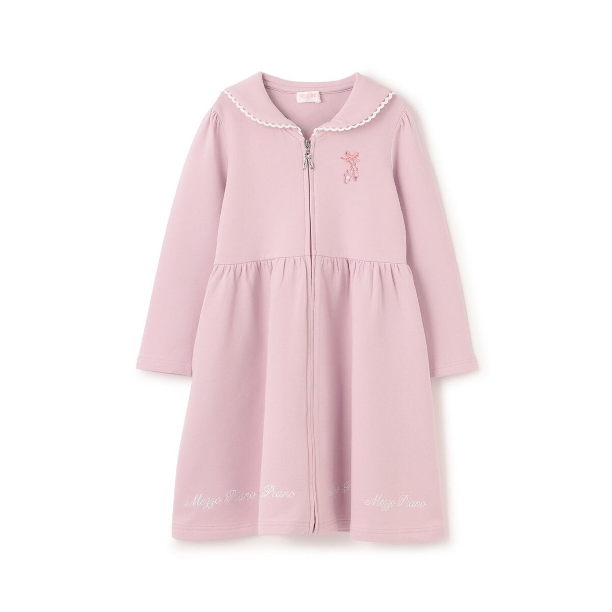 ぺ*こ様 新品未使用　メゾピアノ　バレエ　セーラー前開きカットワンピース　ピンク バレエ】セーラー前開きカットワンピース | メゾピアノ(mezzo piano