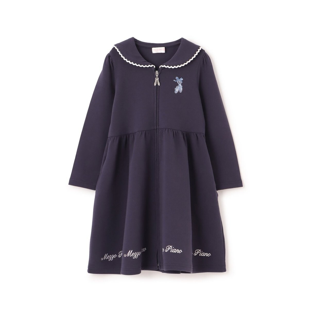 ぺ*こ様 新品未使用　メゾピアノ　バレエ　セーラー前開きカットワンピース　ピンク バレエ】セーラー前開きカットワンピース | メゾピアノ(mezzo piano