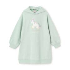 メゾピアノ(mezzo piano)の【人気商品再入荷】【直営店で取り扱い無し】どうぶつモチーフ　パーカワンピース