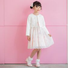 花刺しゅうチュールレース　ワンピース